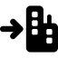 Font Awesome Arrow Right to City icon
