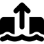 Font Awesome Arrow up From Ground Water icon