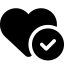 Font Awesome Heart Circle Check icon