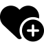 Font Awesome Heart Circle Plus icon