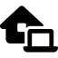 Font Awesome House Laptop icon