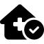 Font Awesome House Medical Circle Check icon
