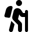 Font Awesome Person Hiking icon