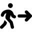 Font Awesome Person Walking Arrow Right icon