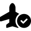 Font Awesome Plane Circle Check icon