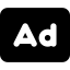 Font Awesome Rectangle Ad icon