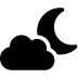 FontAwesome-Cloud-Moon icon