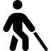 FontAwesome-Person-Walking-With-Cane icon