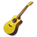 Yellow guitar icon