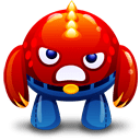 Red monster angry icon