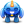 Blue monster happy icon