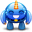 Blue-monster-happy icon