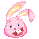 Pink rabbit icon