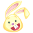 Yellow rabbit icon