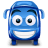 Bus blue icon