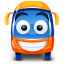 Bus orange icon