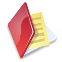 Folder documents red icon
