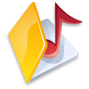 Folder music yellow icon