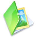 Folder-picture-green icon