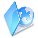 Folder web blue icon