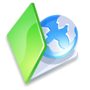 Folder web green icon