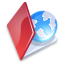 Folder web red icon
