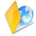 Folder web yellow icon