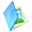 Folder-image-blue icon