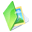Folder-picture-green icon