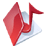 Folder-music-red icon