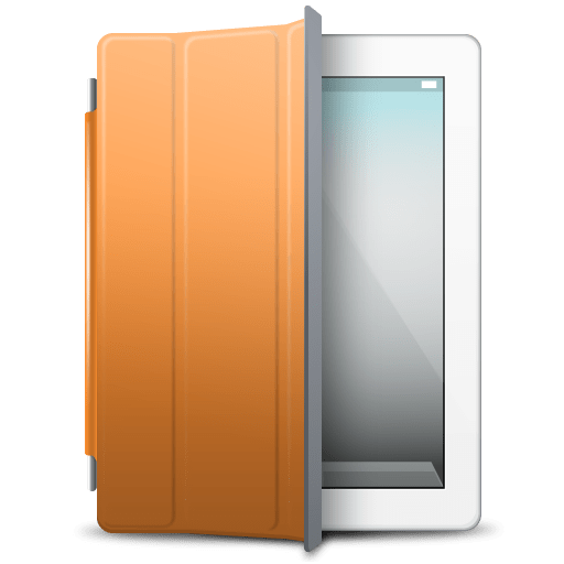 iPad White orange cover icon