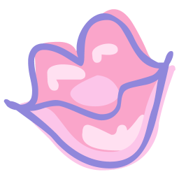 Mouth lips kiss icon