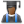 User student black icon