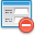 Application-form-delete icon