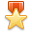 Award star gold red icon