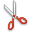 Cut red icon