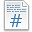 Document hash tag icon