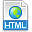 File extension html icon