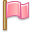Flag flyaway pink icon