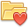 Folder heart icon