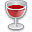 Glass of wine full icon