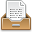 Inbox document text icon