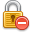 Lock-delete icon