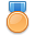 Medal bronze blue icon