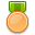Medal bronze green icon