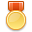 Medal gold red icon