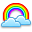 Rainbow cloud icon