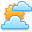 Sun cloudy icon
