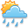 Sun rain icon