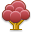 Tree red icon